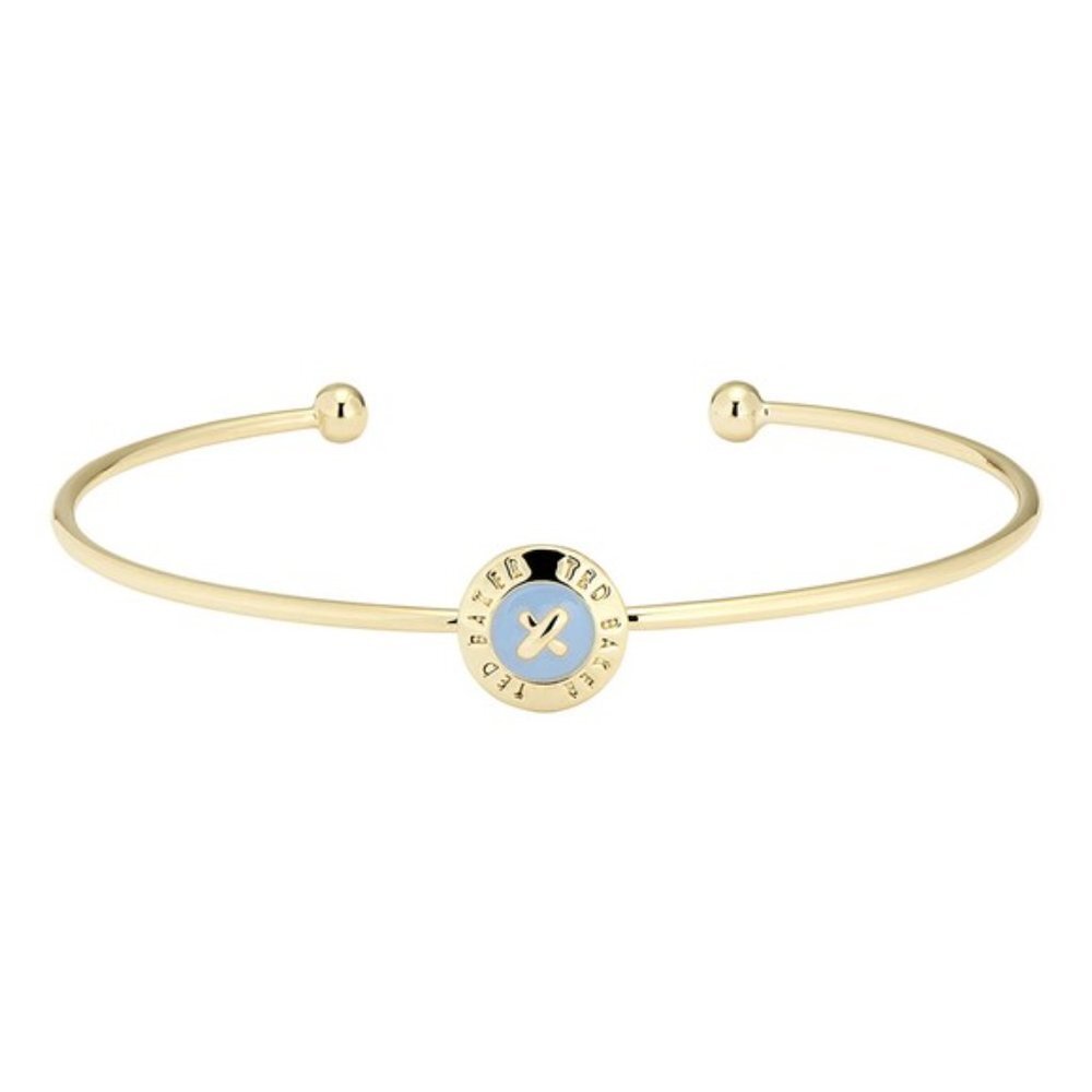Ted Baker Elvas Gold Baby Blue Mini Button Cuff
